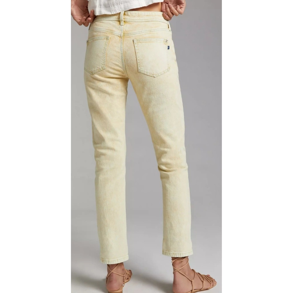 Pilcro Anthropologie Slim Boyfriend Jeans Yellow Denim Size 28 - Picture 3 of 9